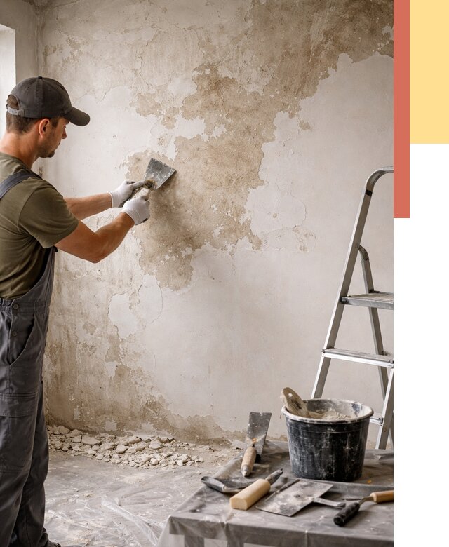 Снятие старой шпаклевки в Фурманове от 1885 руб. — быстро и недорого | ОТДЕЛОЧНИК-Фрв