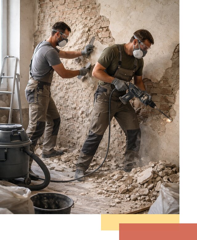 Демонтаж штукатурки со стен в Фурманове быстро и аккуратно