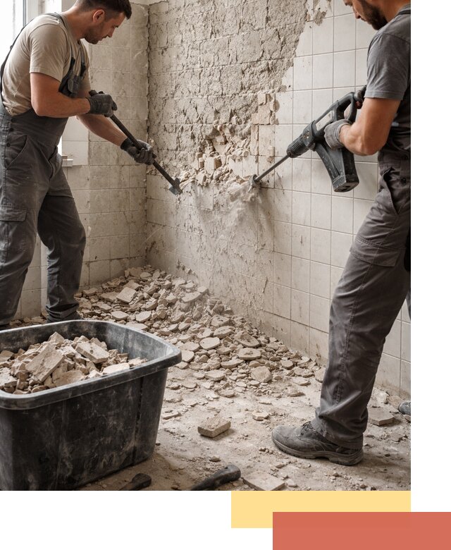 Демонтаж плитки со стен в Фурманове быстро и аккуратно