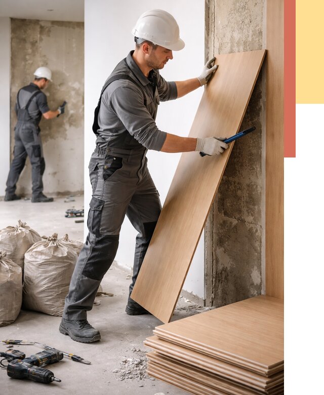 Демонтаж стеновых панелей в Фурманове от 3566 руб. за м² быстро и недорого | ОТДЕЛОЧНИК-Фрв