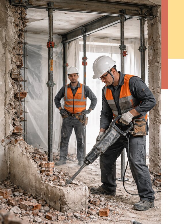 Снос несущих стен в Фурманове от 10443 руб. — демонтаж несущей стены под ключ | ОТДЕЛОЧНИК-Фрв