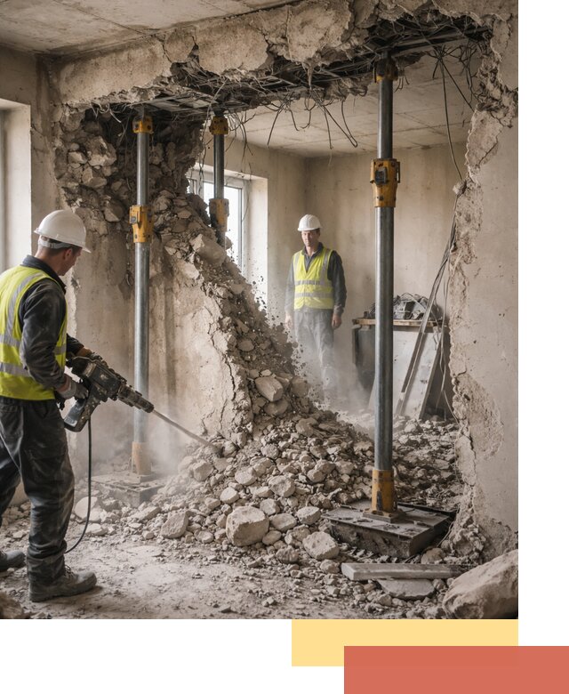 Снос несущих стен в Фурманове с гарантией безопасности и качества