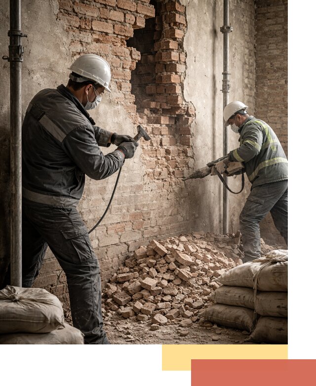 Демонтаж кирпичных стен в Фурманове быстро и безопасно