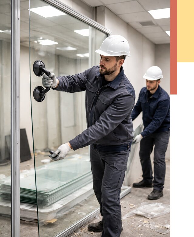 Демонтаж стеклянных перегородок в Фурманове от 3260 руб. — быстро и недорого | ОТДЕЛОЧНИК-Фрв