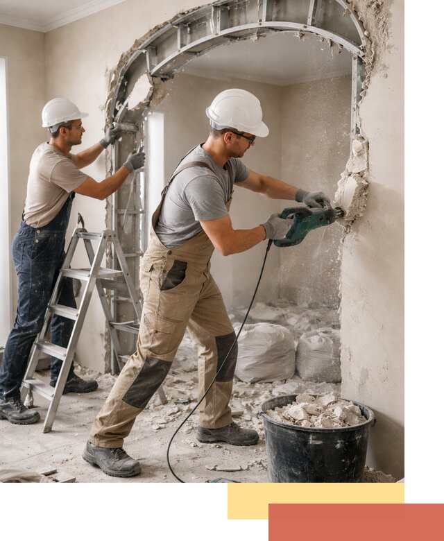 Демонтаж гипсокартонной арки в Фурманове быстро и аккуратно