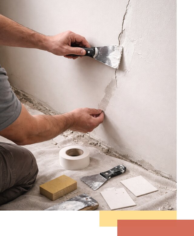 Заделка трещин и сколов в стенах и потолках в Фурманове