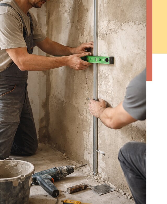 Установка штукатурных маяков в Фурманове от 7132 руб. — быстро и недорого | ОТДЕЛОЧНИК-Фрв