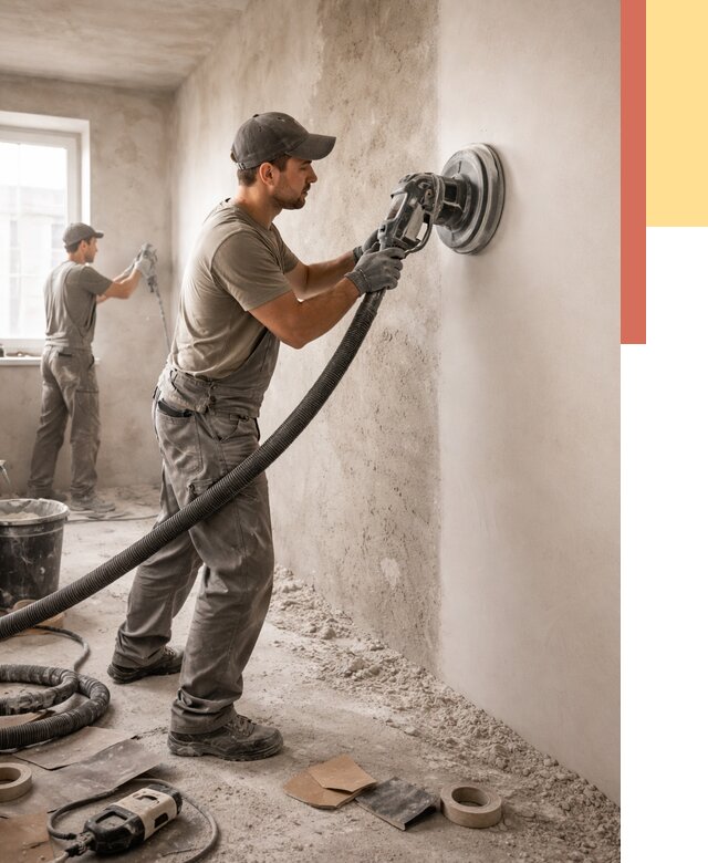 Шлифовка стен в Фурманове от 1223 руб/м2 — быстро и недорого | ОТДЕЛОЧНИК-Фрв