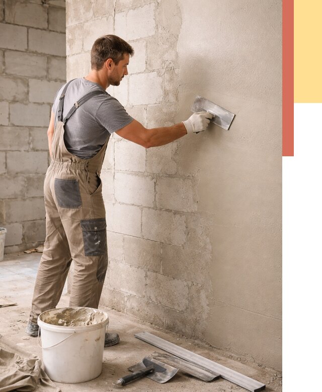 Штукатурка стен из газобетона в Фурманове от 2139 руб./м2 — быстро и недорого | ОТДЕЛОЧНИК-Фрв