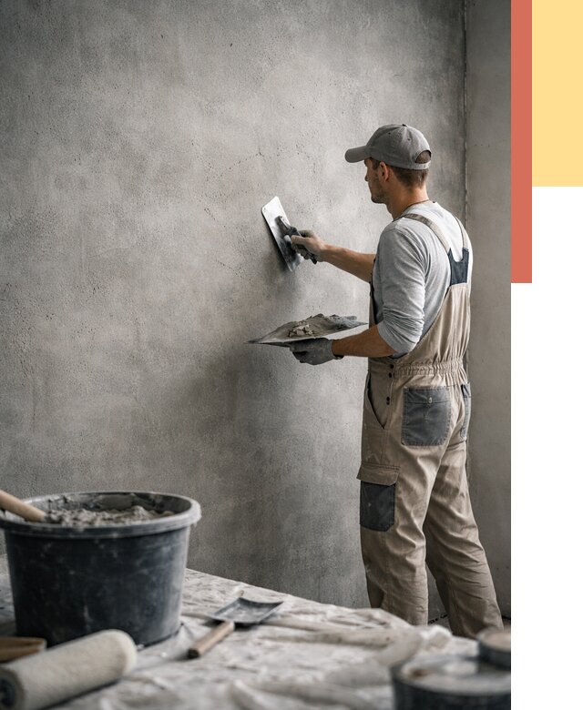 Декоративная штукатурка под бетон в Фурманове от 2547 руб./м² — нанесение под ключ | ОТДЕЛОЧНИК-Фрв