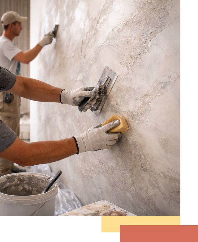 Декоративная штукатурка под мрамор в Фурманове для стен и потолков