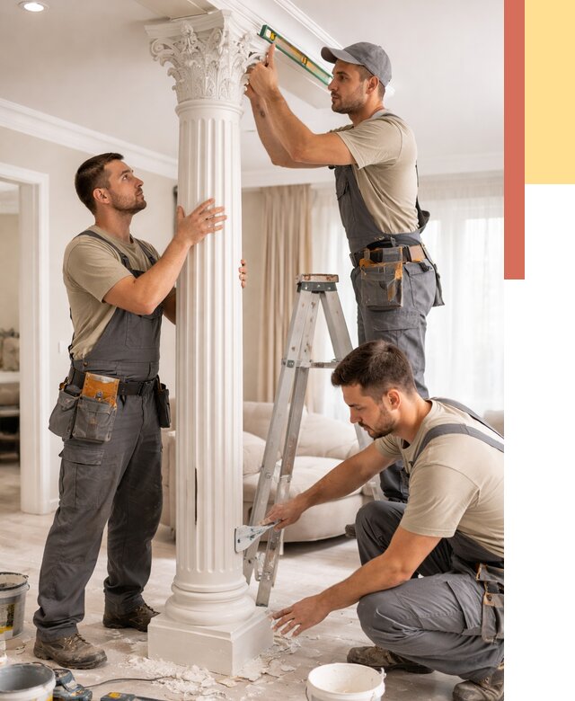 Установка декоративных колонн в Фурманове от 12226 руб. под ключ | ОТДЕЛОЧНИК-Фрв