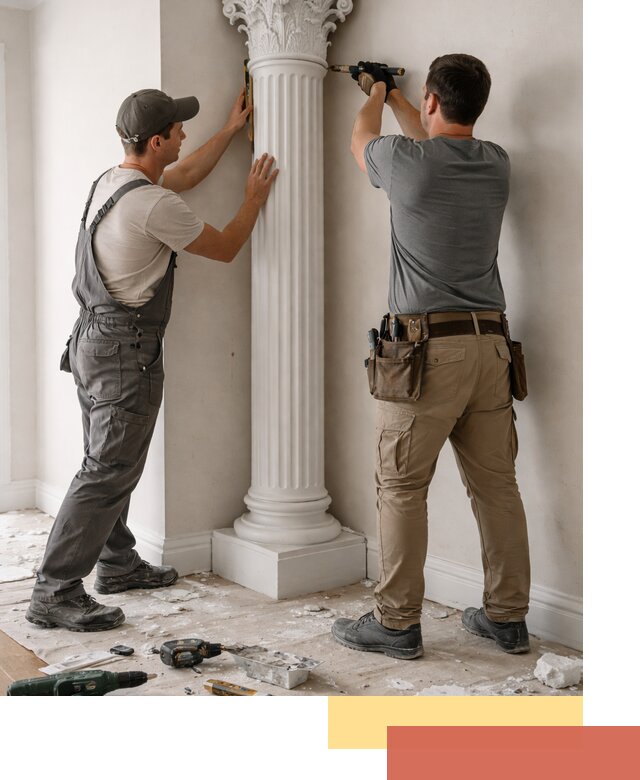 Установка декоративных колонн в Фурманове под ключ