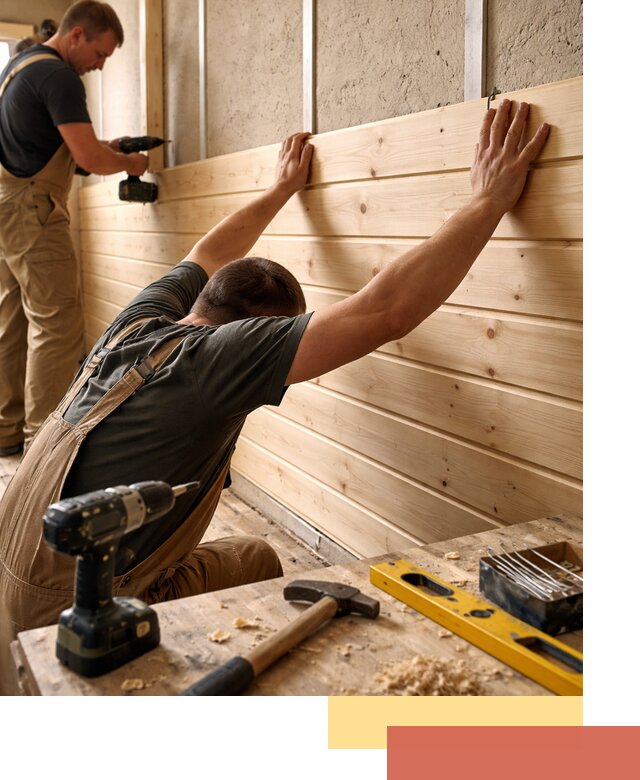 Монтаж деревянной вагонки на стены в Фурманове быстро и качественно