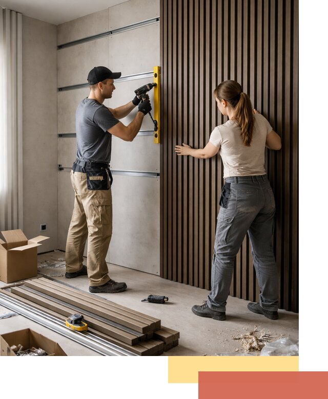 Монтаж реечных панелей на стены в Фурманове