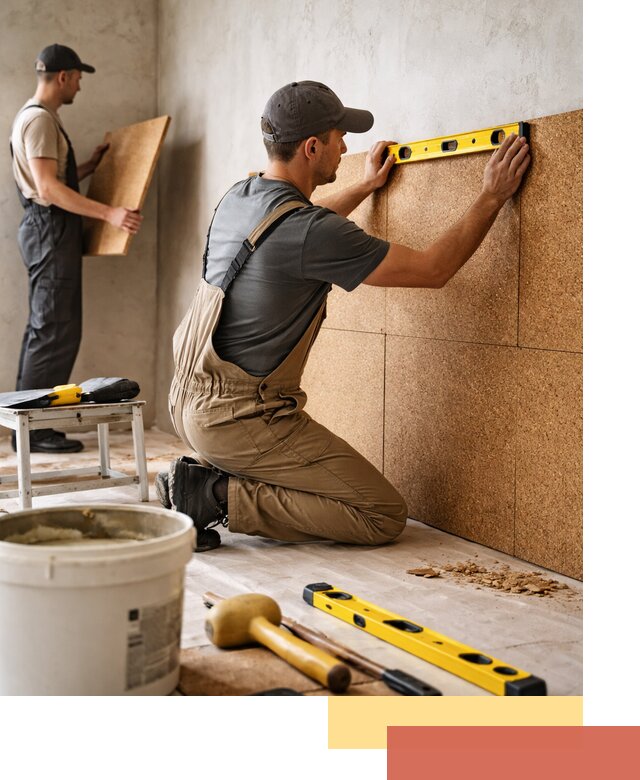 Монтаж пробковых панелей на стены в Фурманове быстро и качественно