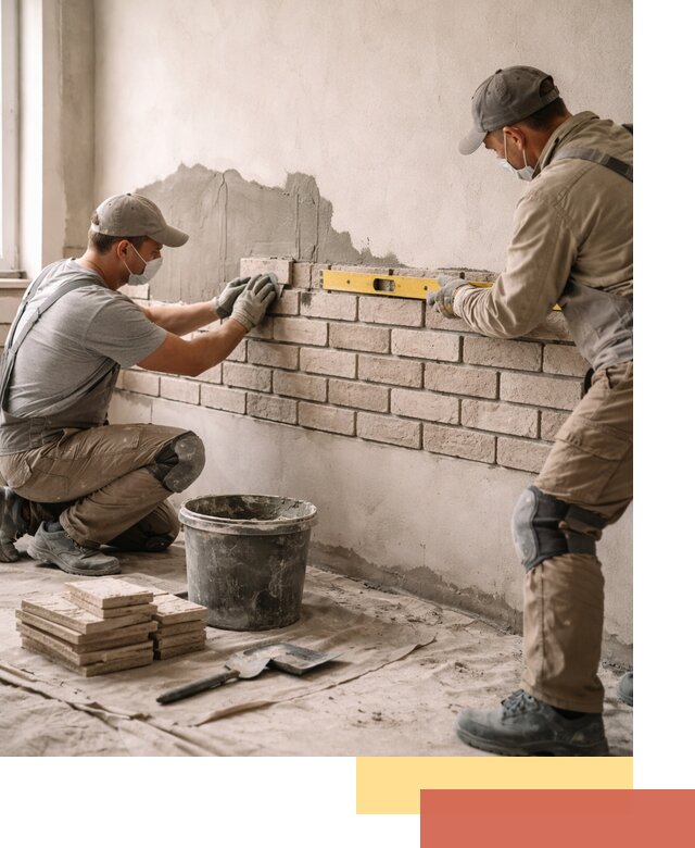 Монтаж декоративного кирпича профессионально в Фурманове