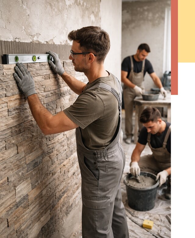 Монтаж искусственного камня в Фурманове от 4585 руб. под ключ | ОТДЕЛОЧНИК-Фрв