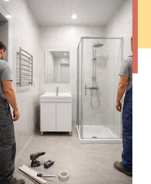 Отделка ванной комнаты панелями ПВХ в Фурманове от 4585 руб. за м2 | ОТДЕЛОЧНИК-Фрв