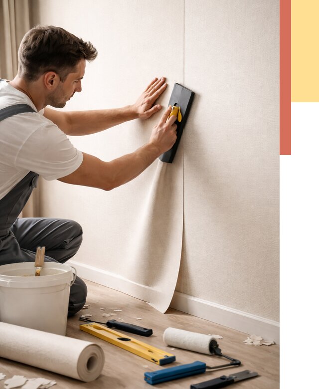 Поклейка виниловых обоев в Фурманове от 4585 руб. | Быстро и недорого — ОТДЕЛОЧНИК-Фрв