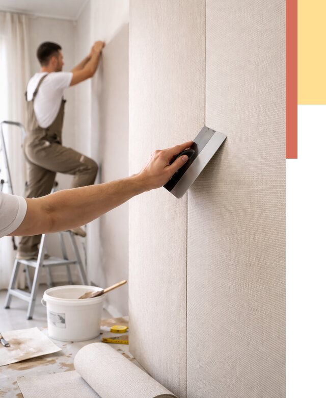 Поклейка текстильных обоев в Фурманове от 4585 руб. под ключ | ОТДЕЛОЧНИК-Фрв