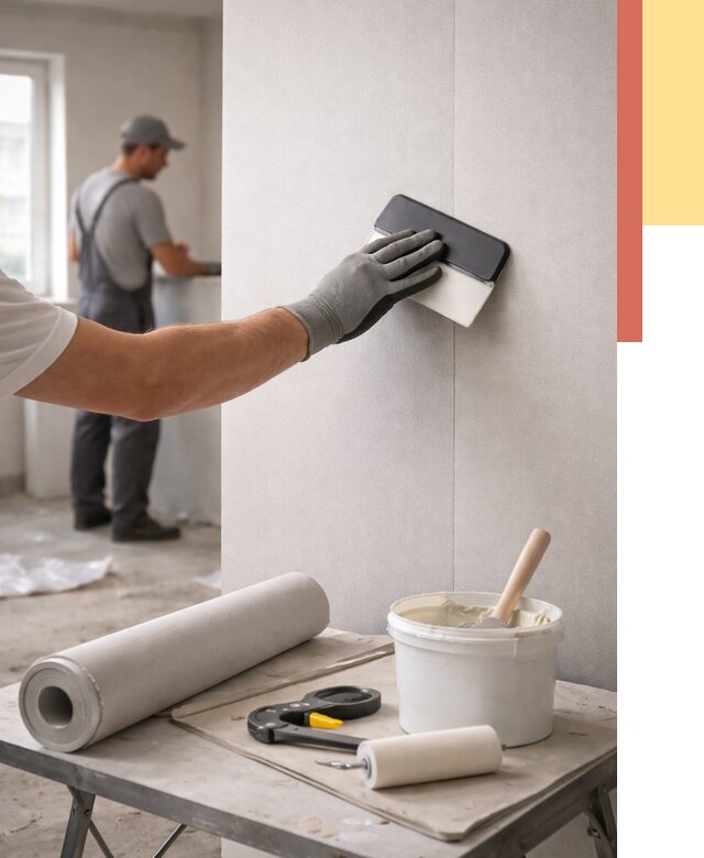 Поклейка обоев под покраску в Фурманове от 3566 руб. за м2 | ОТДЕЛОЧНИК-Фрв