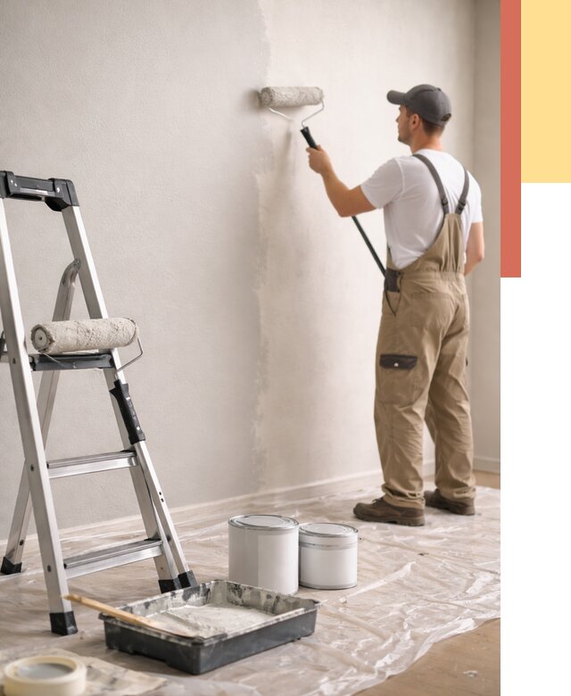 Покраска стен латексной краской в Фурманове от 4585 руб. за м2 | ОТДЕЛОЧНИК-Фрв