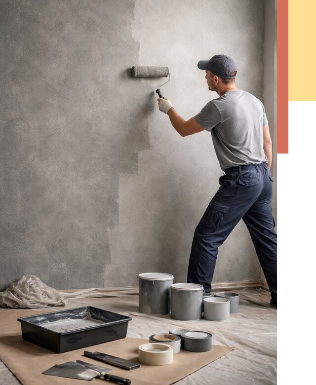 Покраска стен под бетон в Фурманове от 662 руб. за м2 — быстро и недорого | ОТДЕЛОЧНИК-Фрв