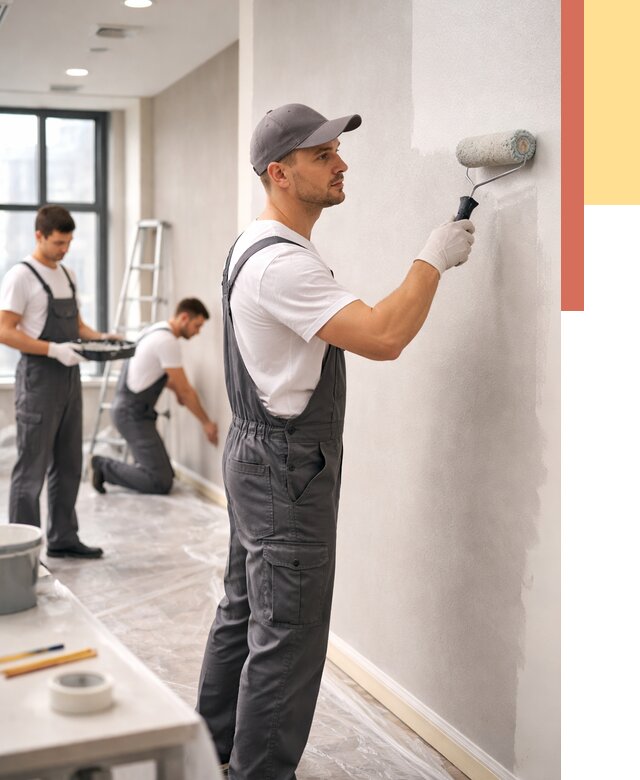 Покраска стен в офисе в Фурманове от 8660 руб. — быстро и недорого | ОТДЕЛОЧНИК-Фрв