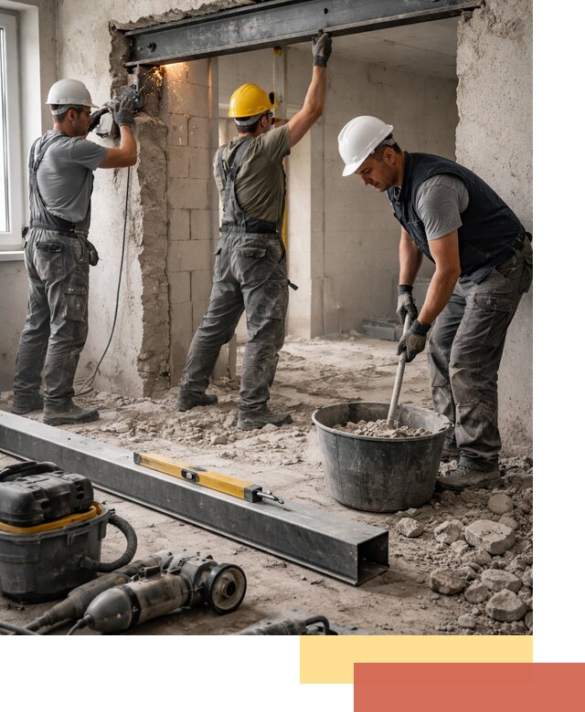 Создание проемов в стенах и несущих конструкциях в Фурманове