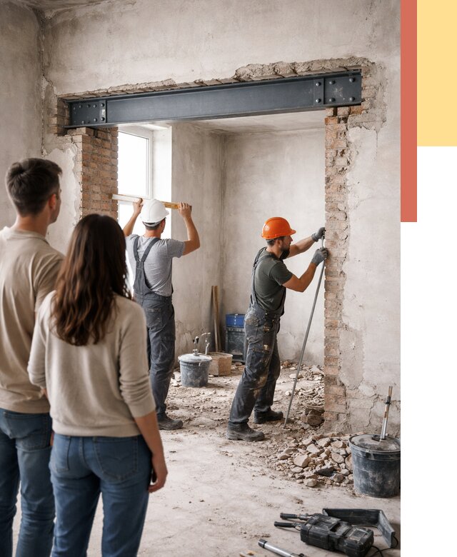 Усиление проема в стене в Фурманове от 9679 руб. — усиление дверного проема металлоконструкцией | ОТДЕЛОЧНИК-Фрв