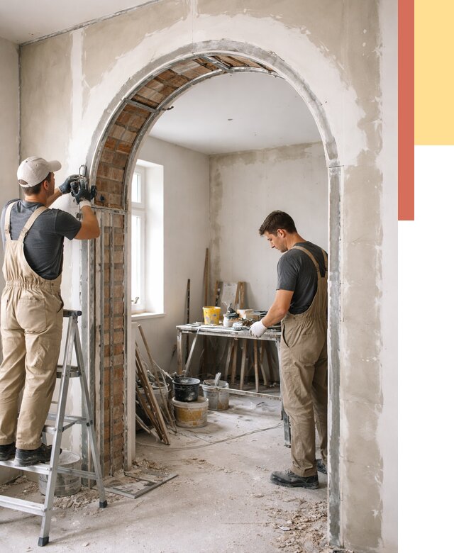 Устройство арочного проема в Фурманове от 9679 руб. под ключ — быстро и недорого | ОТДЕЛОЧНИК-Фрв