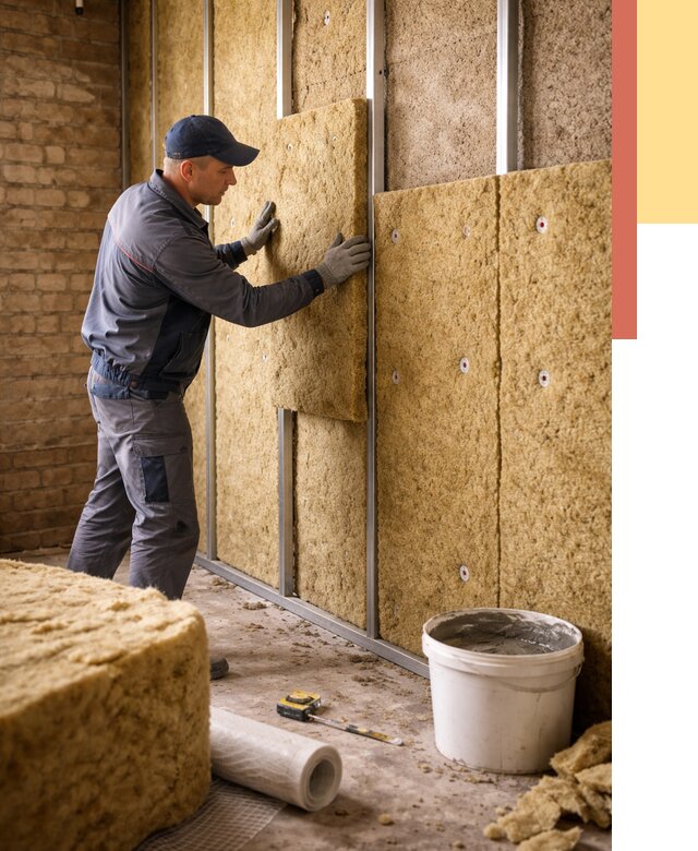 Утепление стен минватой в Фурманове от 1375 руб./м2 — недорого и быстро | ОТДЕЛОЧНИК-Фрв