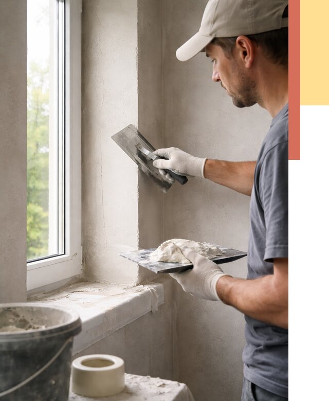 Штукатурка откосов в Фурманове от 4585 руб/м² — услуги и выравнивание под ключ | ОТДЕЛОЧНИК-Фрв