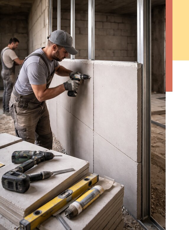 Кладка влагостойких перегородок ПГП в Фурманове от 1223 руб. под ключ | ОТДЕЛОЧНИК-Фрв