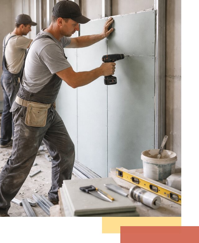 Кладка влагостойких перегородок ПГП в Фурманове