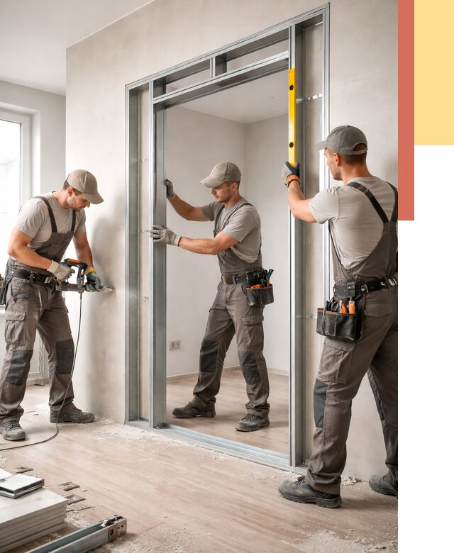 Устройство дверного проема в перегородке в Фурманове от 4585 руб. под ключ | ОТДЕЛОЧНИК-Фрв