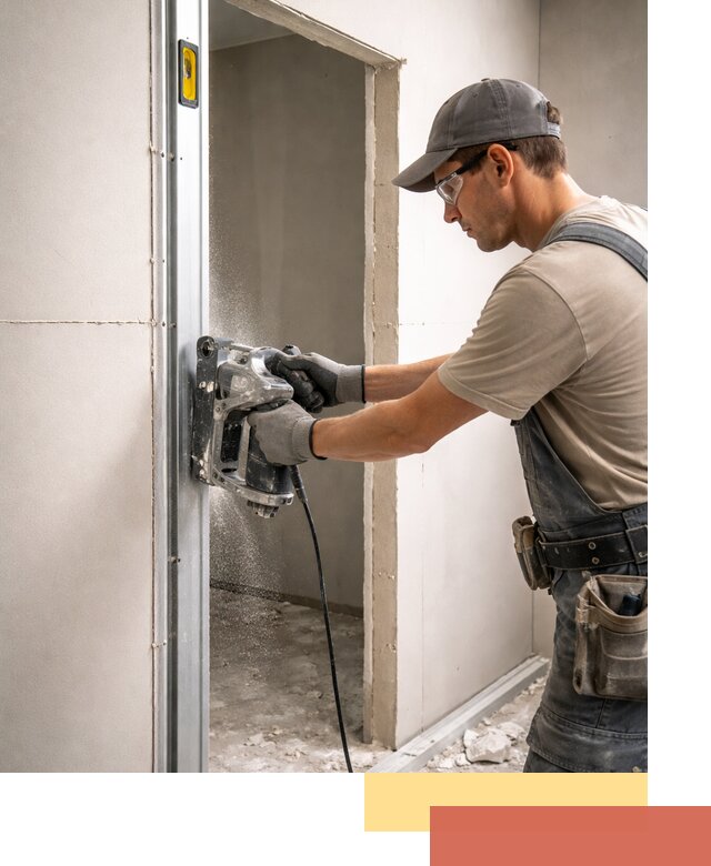 Устройство дверного проема в перегородке в Фурманове