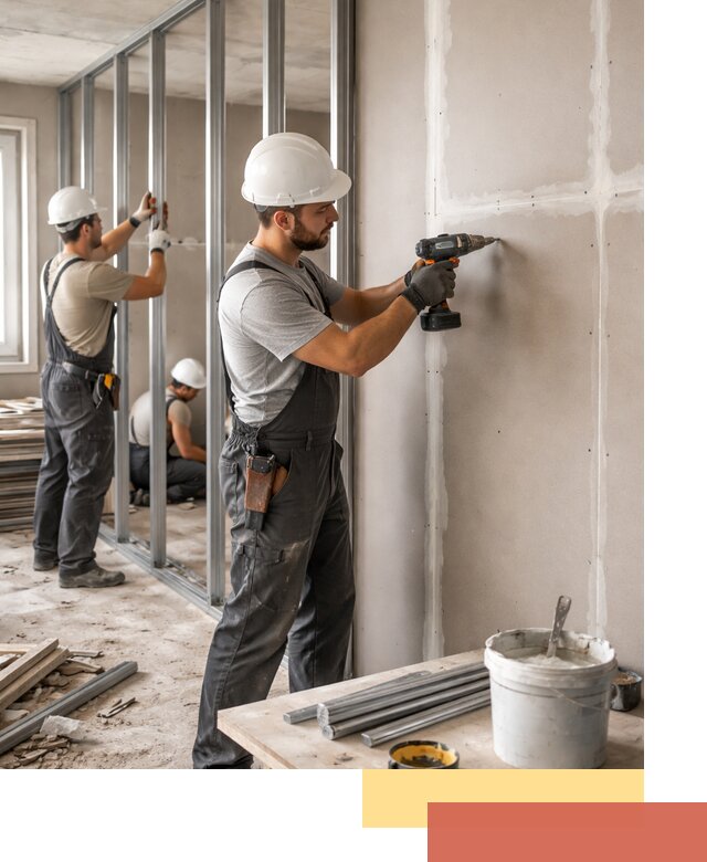 Перегородки из огнестойкого гипсокартона в Фурманове под ключ