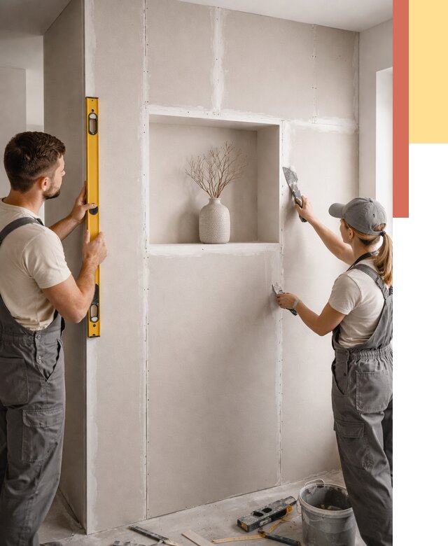 Перегородка из гипсокартона с нишей в Фурманове от 3311 руб. под ключ | ОТДЕЛОЧНИК-Фрв