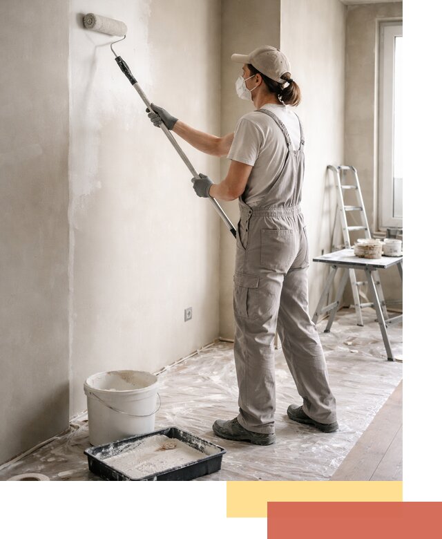 Покраска перегородок из гипсокартона в Фурманове качественно и недорого