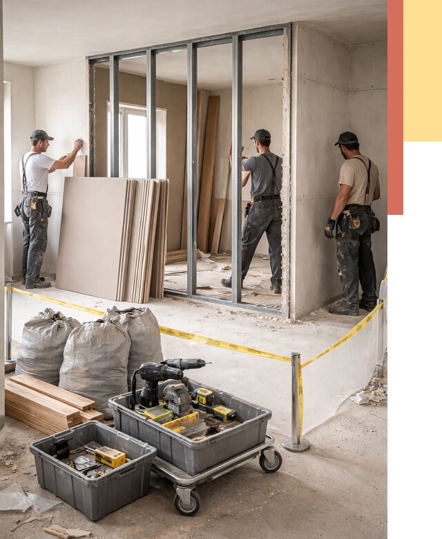 Перенос гипсокартонной перегородки в Фурманове под ключ от 4585 руб. | Демонтаж и монтаж – ОТДЕЛОЧНИК-Фрв