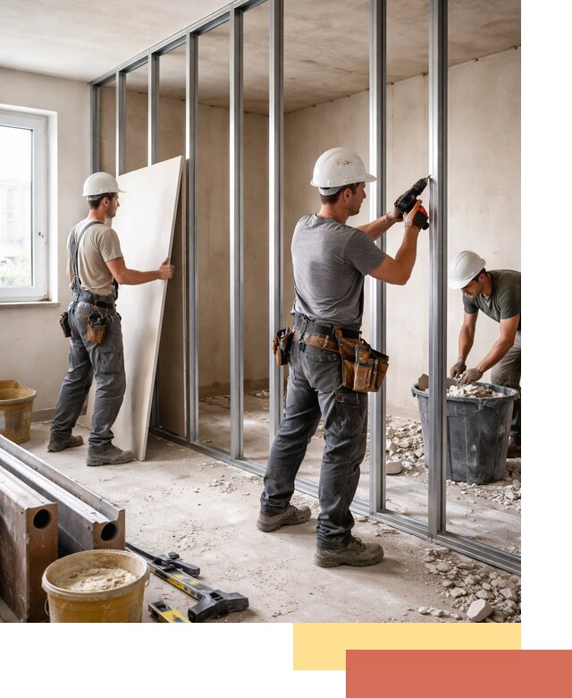 Перенос гипсокартонной перегородки в Фурманове профессионально и быстро