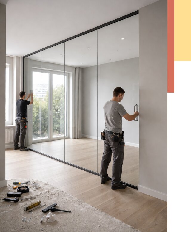 Изготовление стеклянных перегородок в Фурманове от 12582 руб. под ключ | ОТДЕЛОЧНИК-Фрв