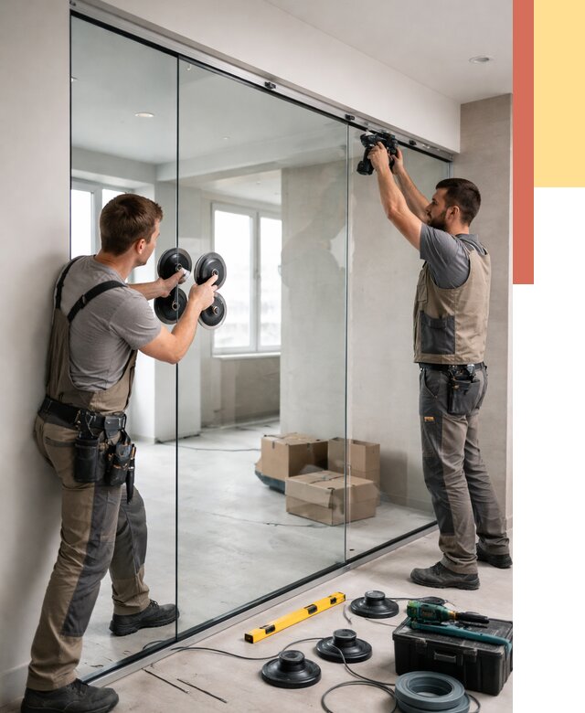 Монтаж стеклянных перегородок в Фурманове от 6622 руб. | ОТДЕЛОЧНИК-Фрв