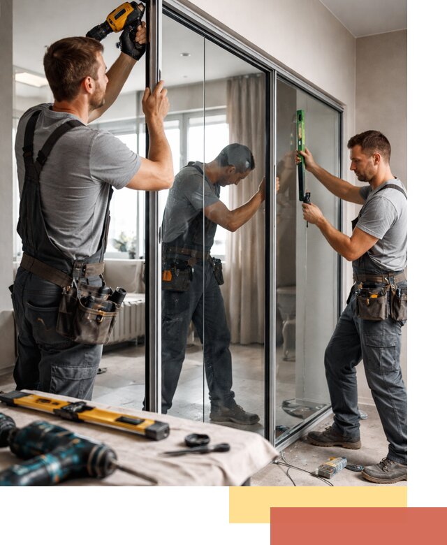 Каркасные стеклянные перегородки под ключ в Фурманове