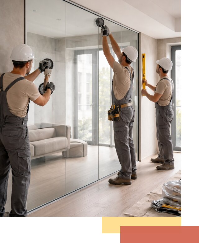 Перегородки из закаленного стекла в Фурманове для офисов и квартир