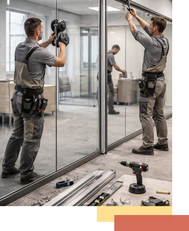 Стеклянные офисные перегородки под ключ в Фурманове