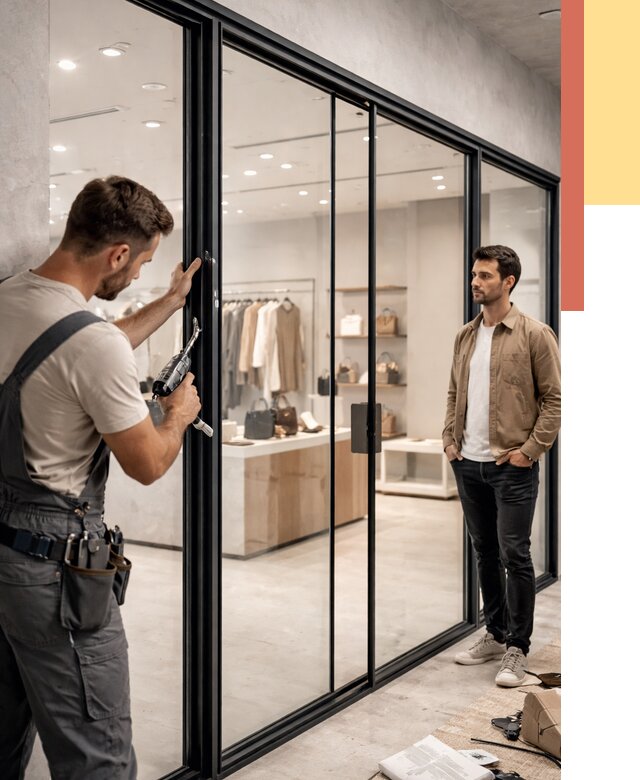 Стеклянные перегородки для магазинов в Фурманове от 8354 руб. под ключ | ОТДЕЛОЧНИК-Фрв