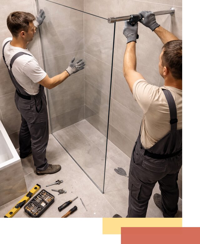 Стеклянные перегородки для душа в Фурманове — изготовление и монтаж